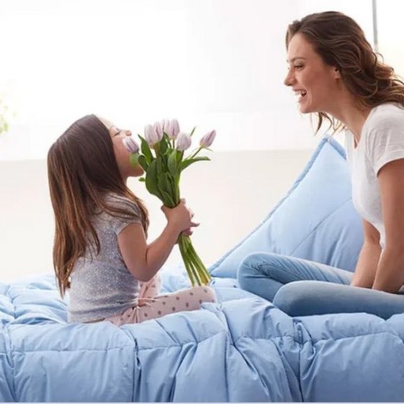 The Company Store LaCrosse™ Quilted Sham - Porcelain Blue, Standard - Picture 2 of 4